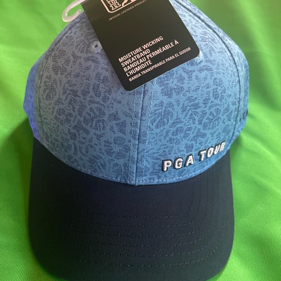 PRO SERIES PGA Tour Golf Professional Moisture Blue Curved Bill Adults Hat Cap - Picture 7 of 7